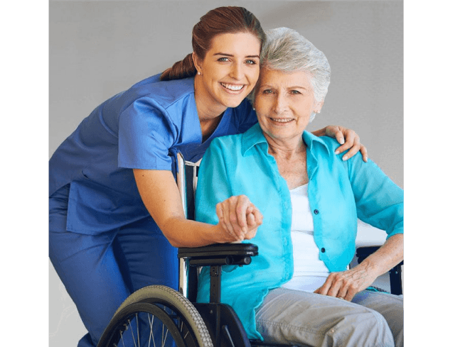 Healthcare professional providing care