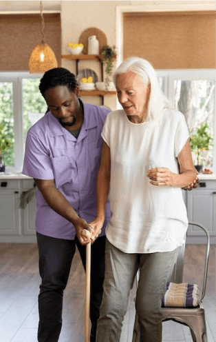 Healthcare professional providing compassionate care