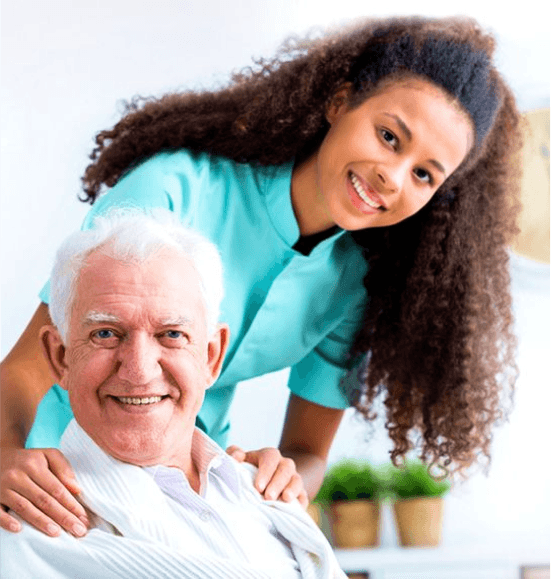 Caregiver with resident